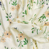 3 Metres, Premium Quality, Printed Dressmaking Viscose - 55" Wide (Carnation)