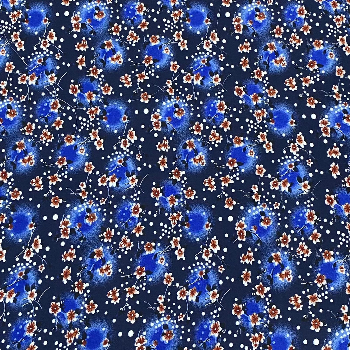 3 Metres, Premium Quality, Printed Dressmaking Viscose - 55" Wide (Peony)