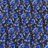 3 Metres, Premium Quality, Printed Dressmaking Viscose - 55" Wide (Peony)
