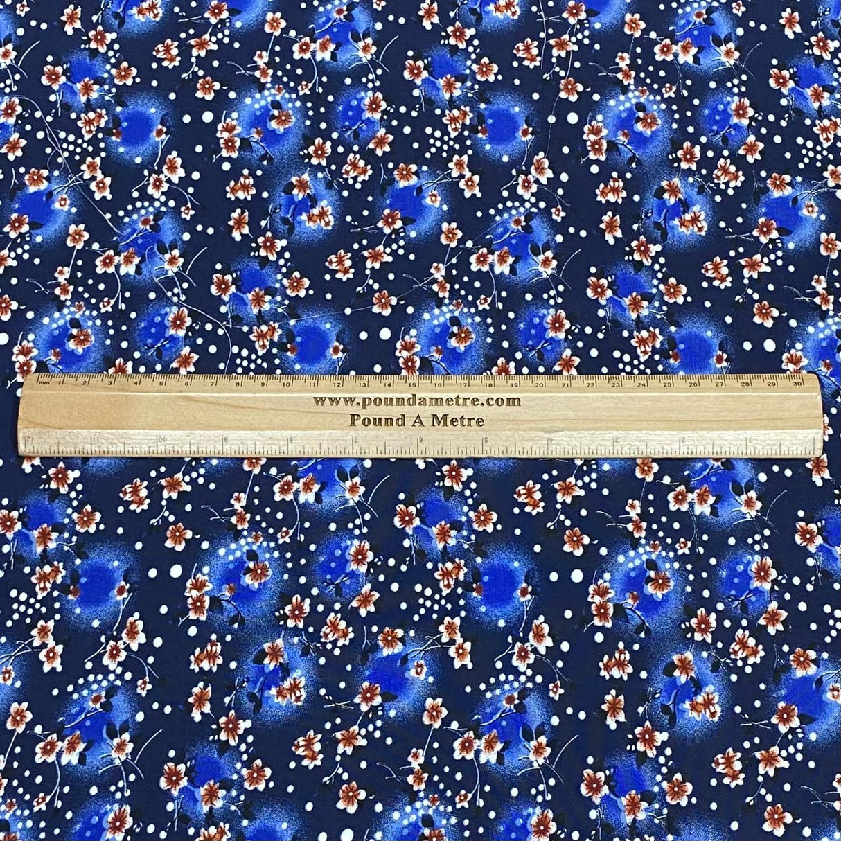 3 Metres, Premium Quality, Printed Dressmaking Viscose - 55" Wide (Peony)