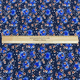 3 Metres, Premium Quality, Printed Dressmaking Viscose - 55" Wide (Peony)