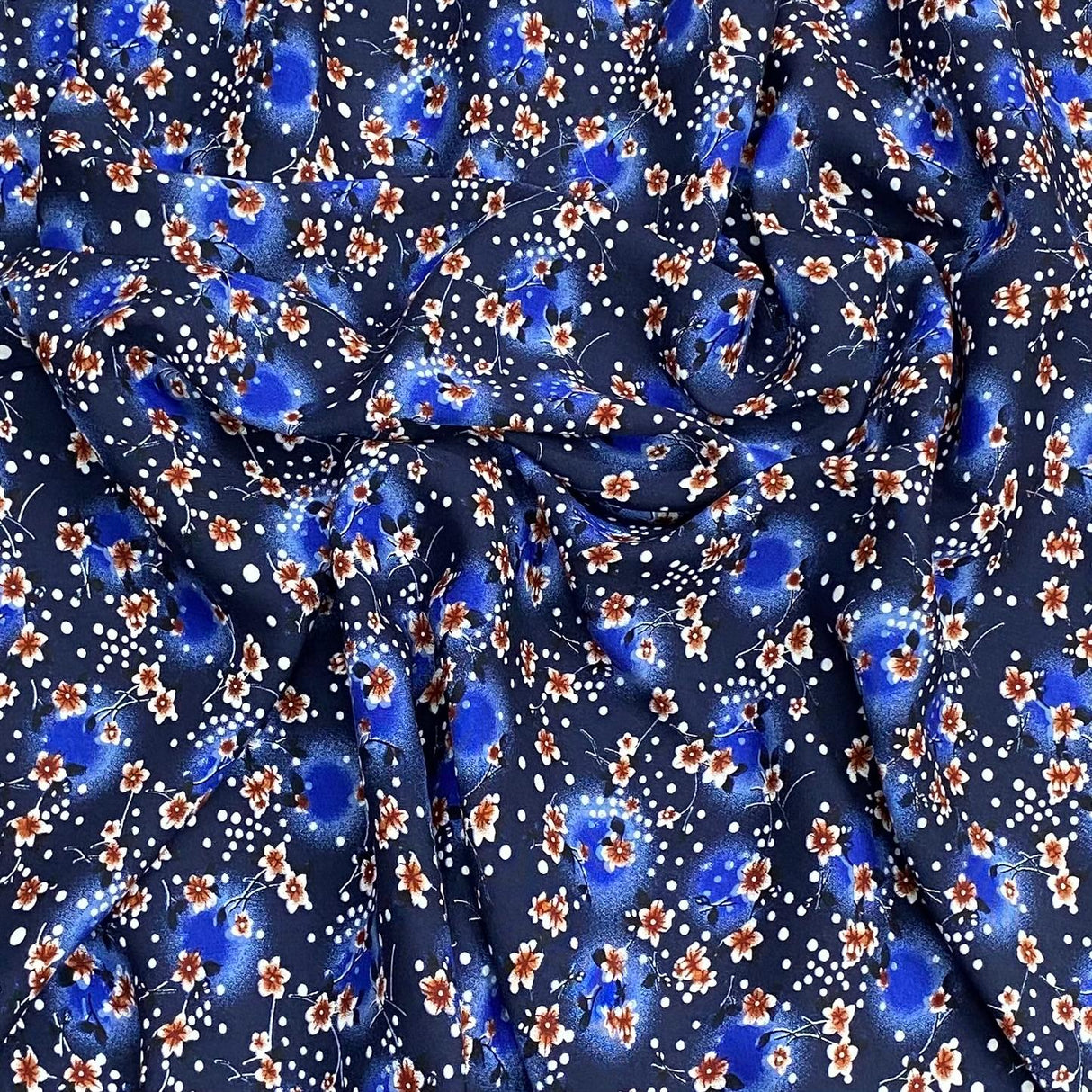 3 Metres, Premium Quality, Printed Dressmaking Viscose - 55" Wide (Peony)