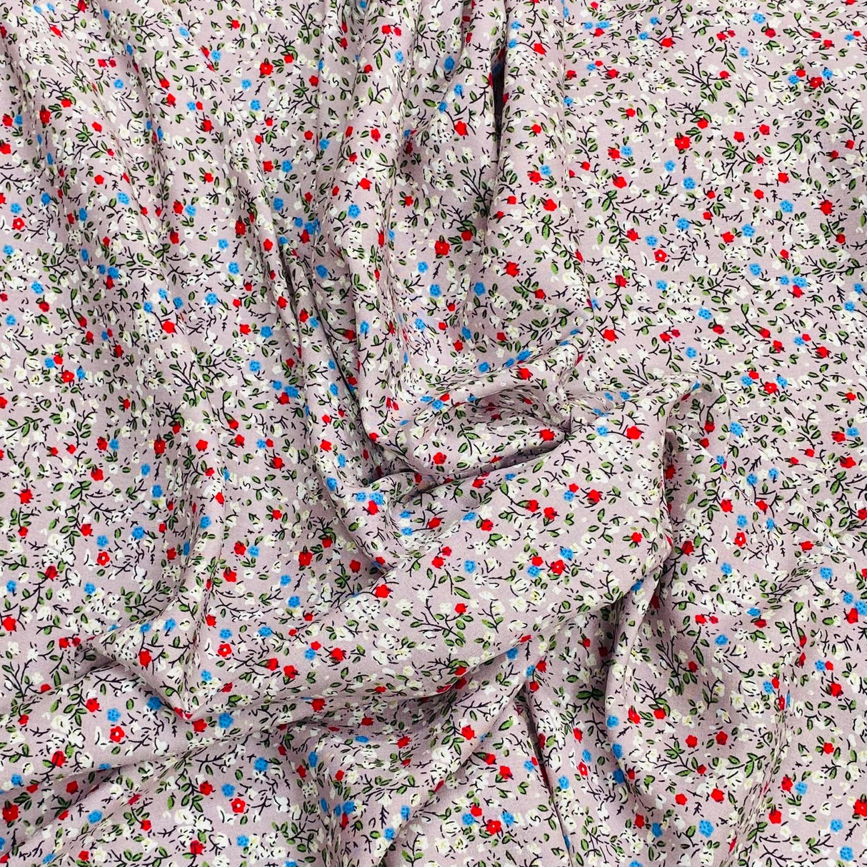 3 Metres, Premium Quality, Printed Dressmaking Viscose - 55" Wide (Zinnia)