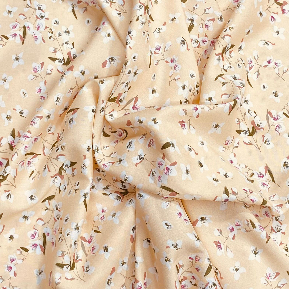 3 Metres, Premium Quality, Printed Dressmaking Viscose - 55" Wide (Chrysanthemum)