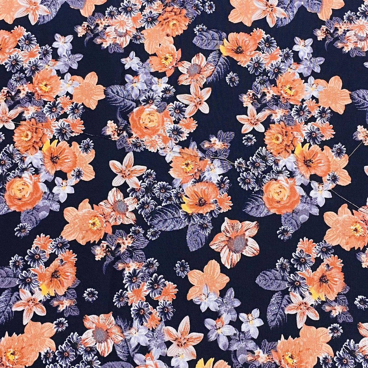 3 Metres, Premium Quality, Printed Dressmaking Viscose - 55" Wide (Daisy)