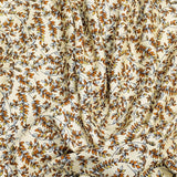 3 Metres, Premium Quality, Printed Dressmaking Viscose - 55" Wide (Marigold)
