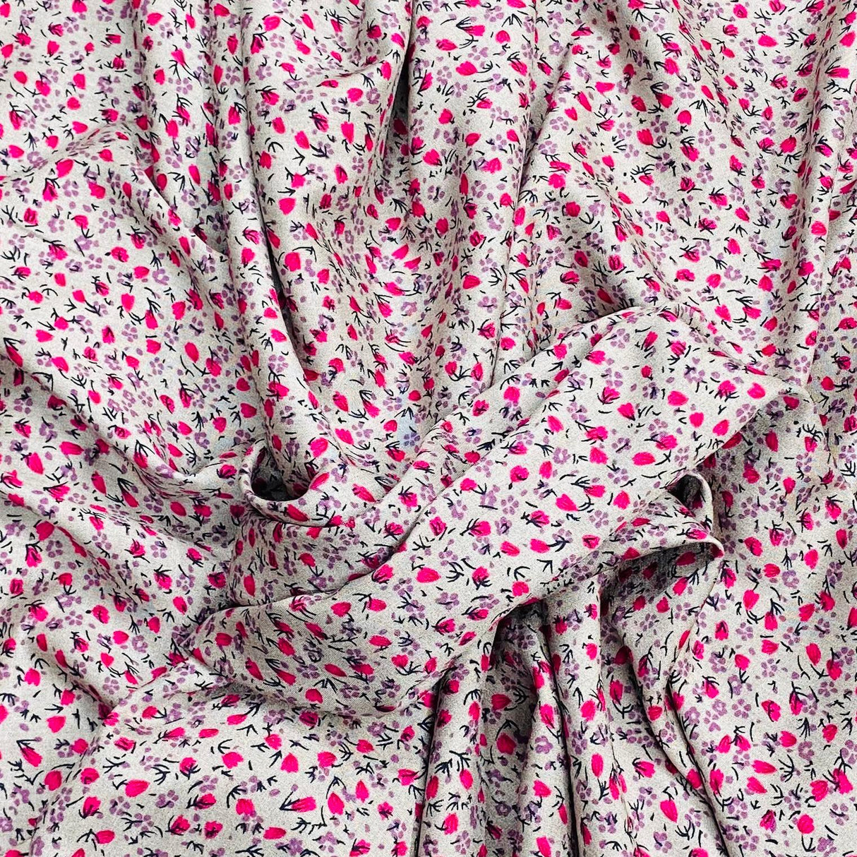 3 Metres, Premium Quality, Printed Dressmaking Viscose - 55" Wide (Lily)
