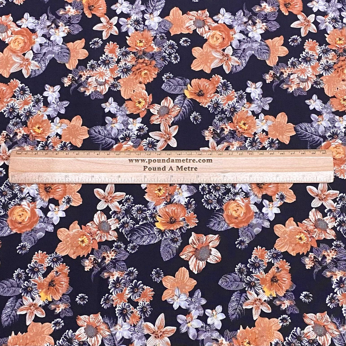 3 Metres, Premium Quality, Printed Dressmaking Viscose - 55" Wide (Daisy)