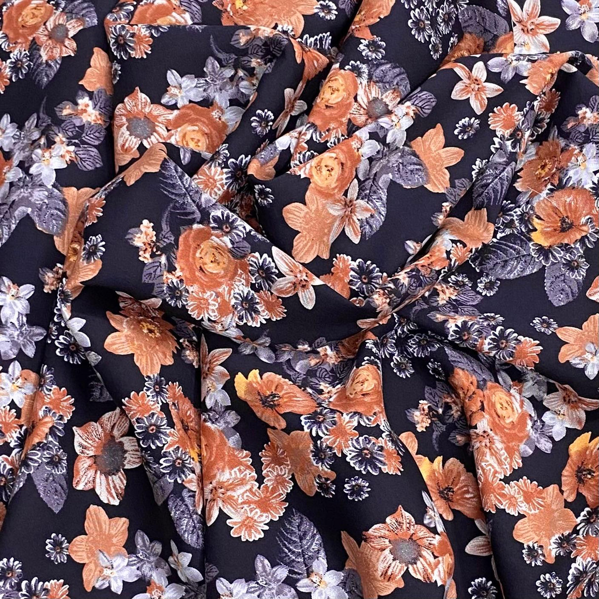 3 Metres, Premium Quality, Printed Dressmaking Viscose - 55" Wide (Daisy)