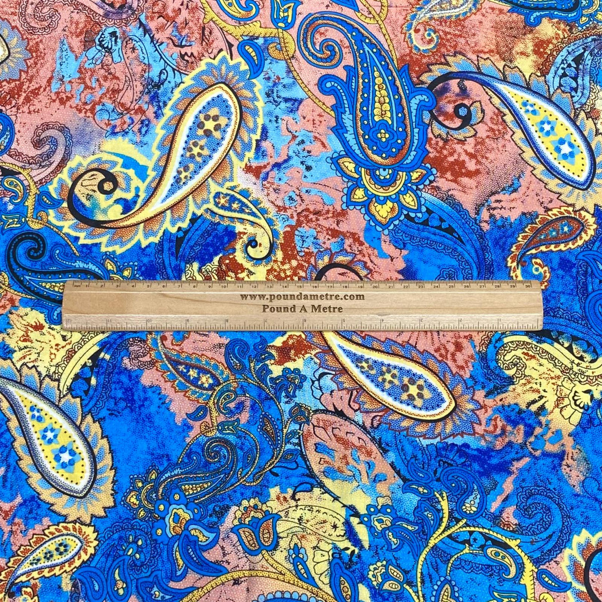 3 Metres, Premium Quality, Printed Dressmaking Viscose - 55" Wide (Paint Splash)