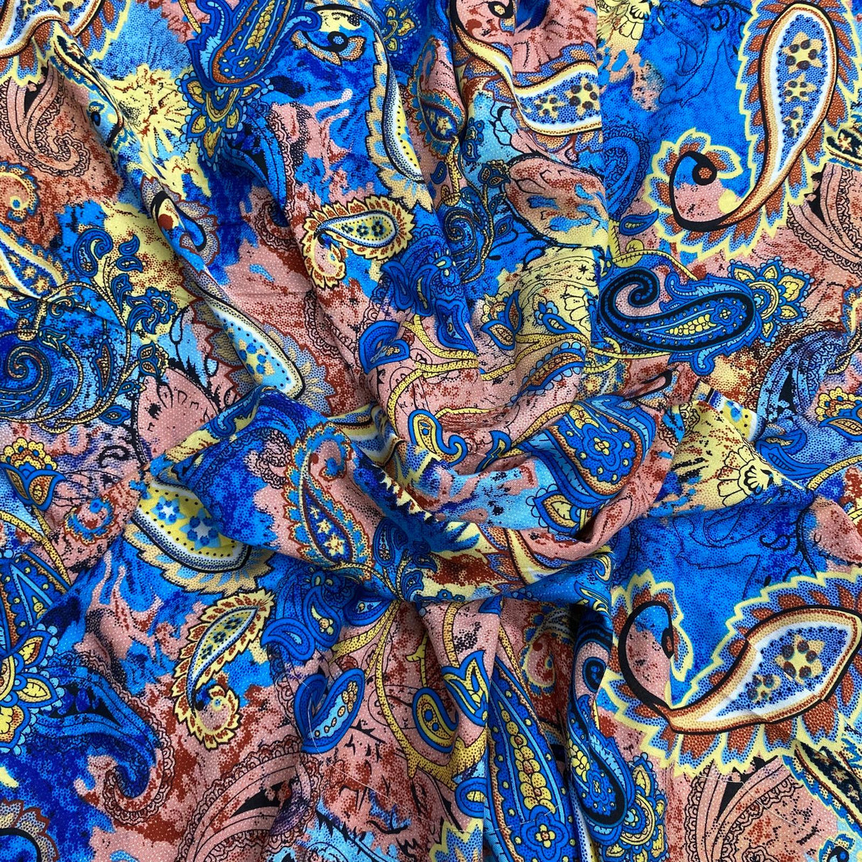 3 Metres, Premium Quality, Printed Dressmaking Viscose - 55" Wide (Paint Splash)