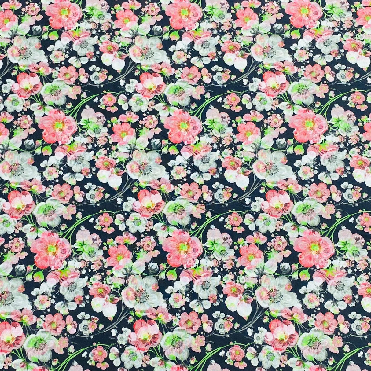 3 Metres Luxury Cotton Sateen - 45" Wide (Floral)