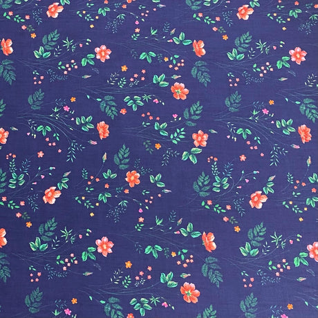 3 Metres Luxury Cotton Sateen - 45" Wide (Navy)