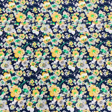 3 Metres Luxury Cotton Sateen - 45" Wide (Flowers)