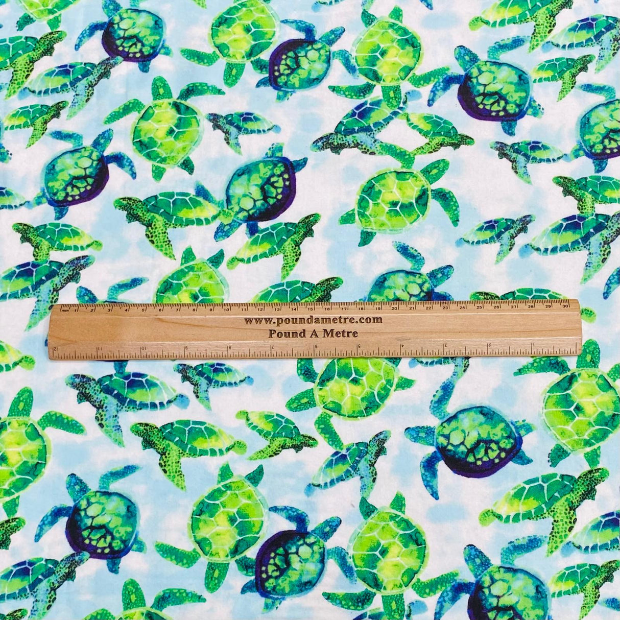 Per Metres High Quality Brushed Cotton - 45" Wide (Turtle)