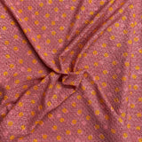 3 Metres Quality Printed Benjamin Knit Jersey - 55" Wide  (Pink & Yellow)