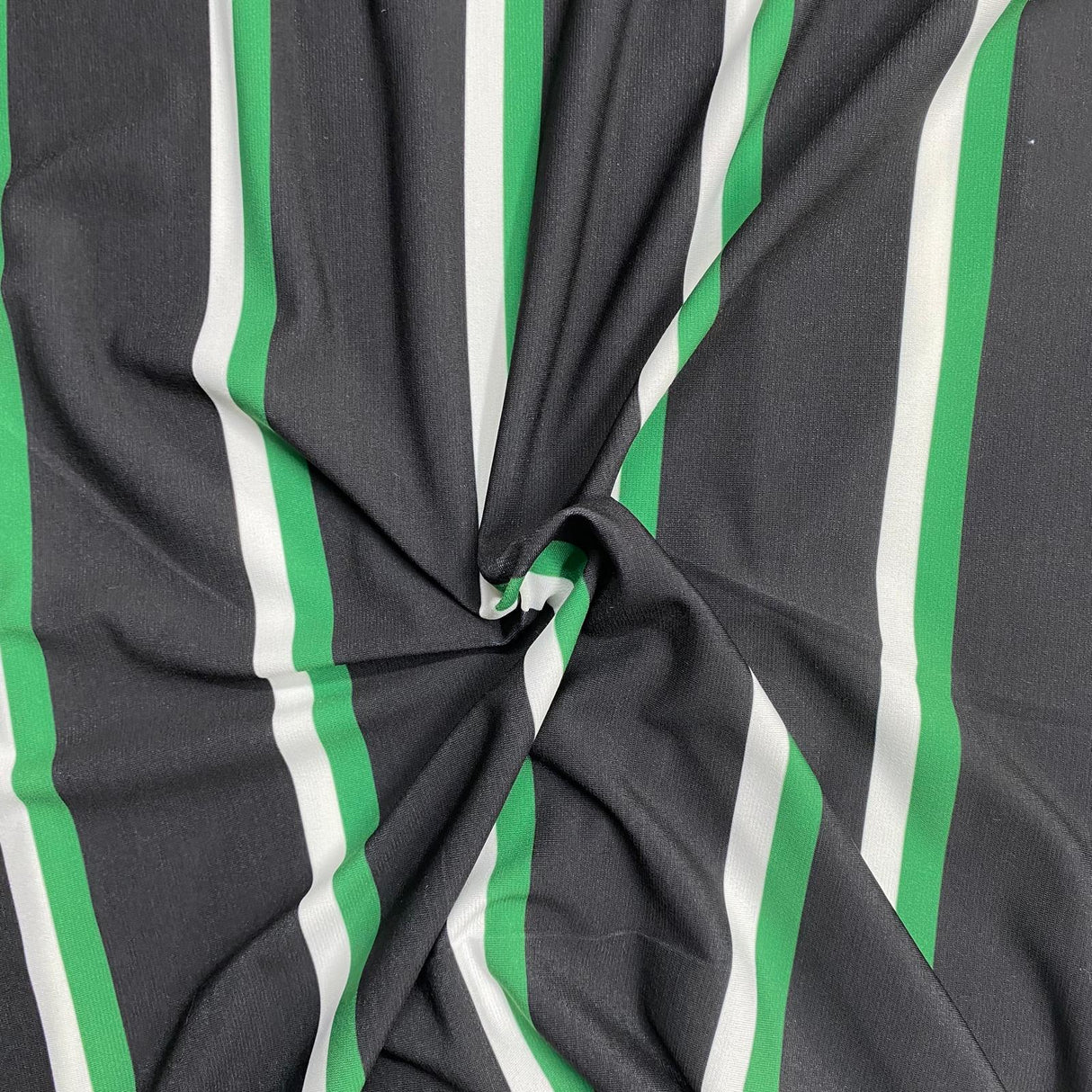 3 Metre Luxurious Soft Lycra Jersey - 55" (Black & Green)