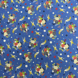 Per Metre Luxury Printed Quilting Cotton - (Blue Dragon)