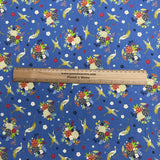 Per Metre Luxury Printed Quilting Cotton - (Blue Dragon)