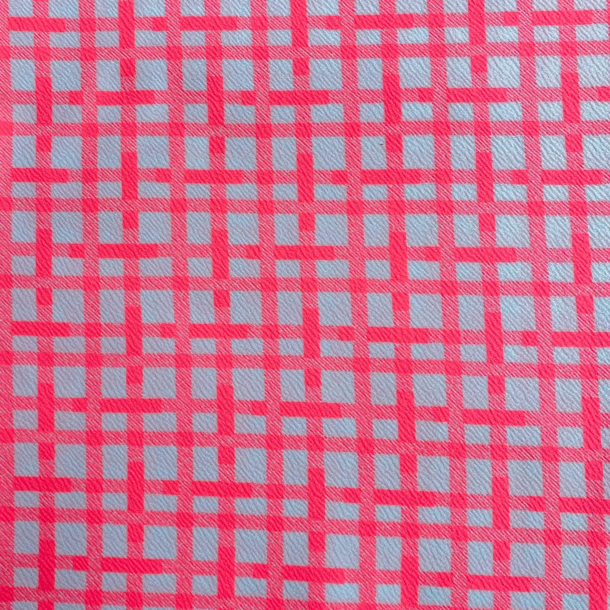 3 Metres Luxury Soft Printed Ponte Scuba - 55" Wide - (Pink & White)
