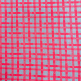 3 Metres Luxury Soft Printed Ponte Scuba - 55" Wide - (Pink & White)