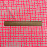 3 Metres Luxury Soft Printed Ponte Scuba - 55" Wide - (Pink & White)