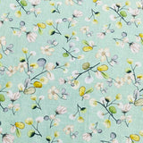 3 Metres, Luxury Dressmaking 100% Digital Printed Cotton Lawn- 55" (Mint)