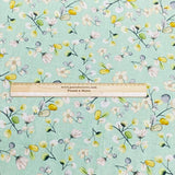 3 Metres, Luxury Dressmaking 100% Digital Printed Cotton Lawn- 55" (Mint)