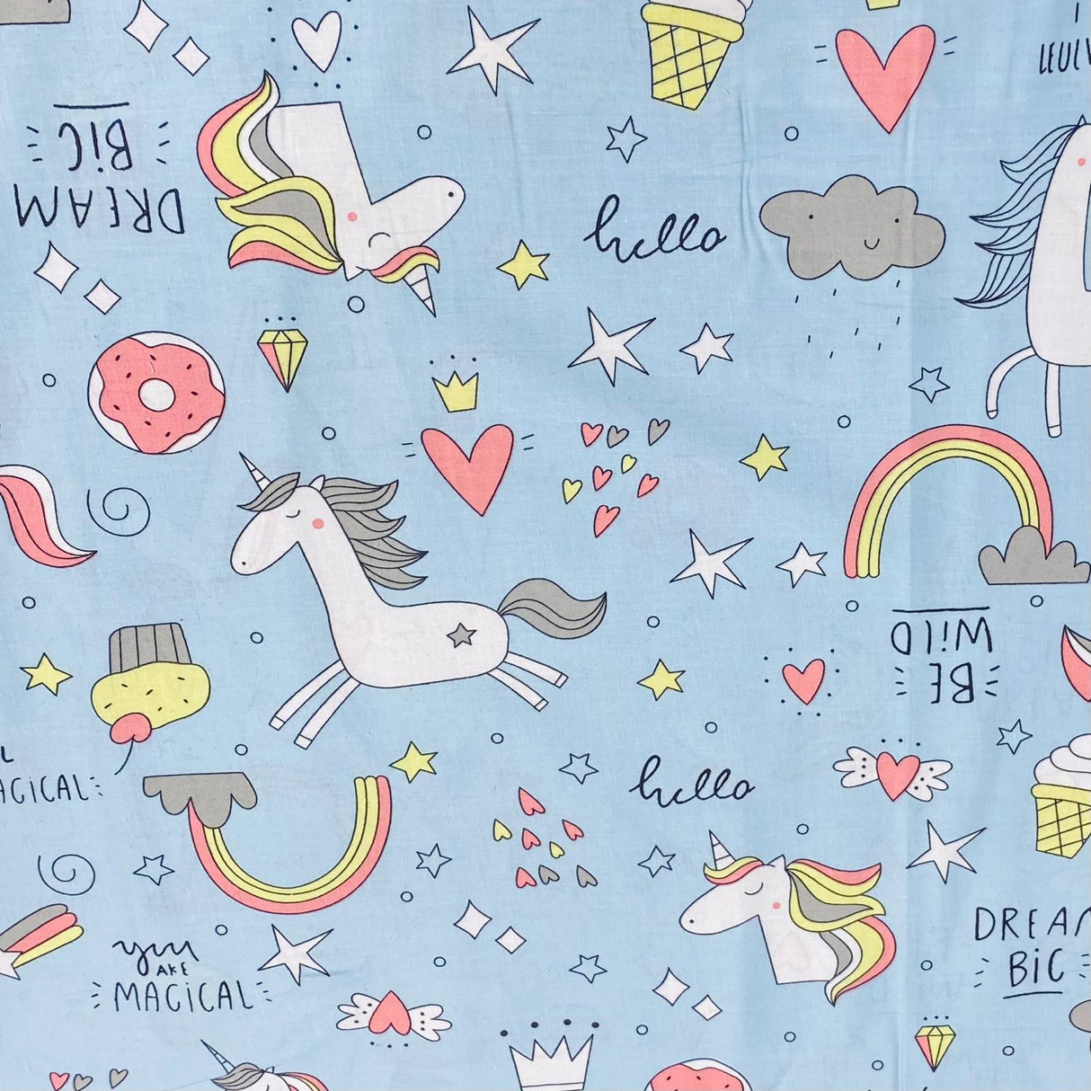 Per Metre Luxury Printed Quilting Cotton - (Sky)