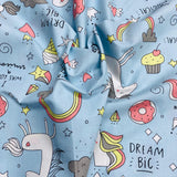 Per Metre Luxury Printed Quilting Cotton - (Sky)