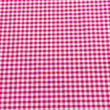 Per Metre Super Soft Polycotton Gingham 45" Wide (Pink & White)