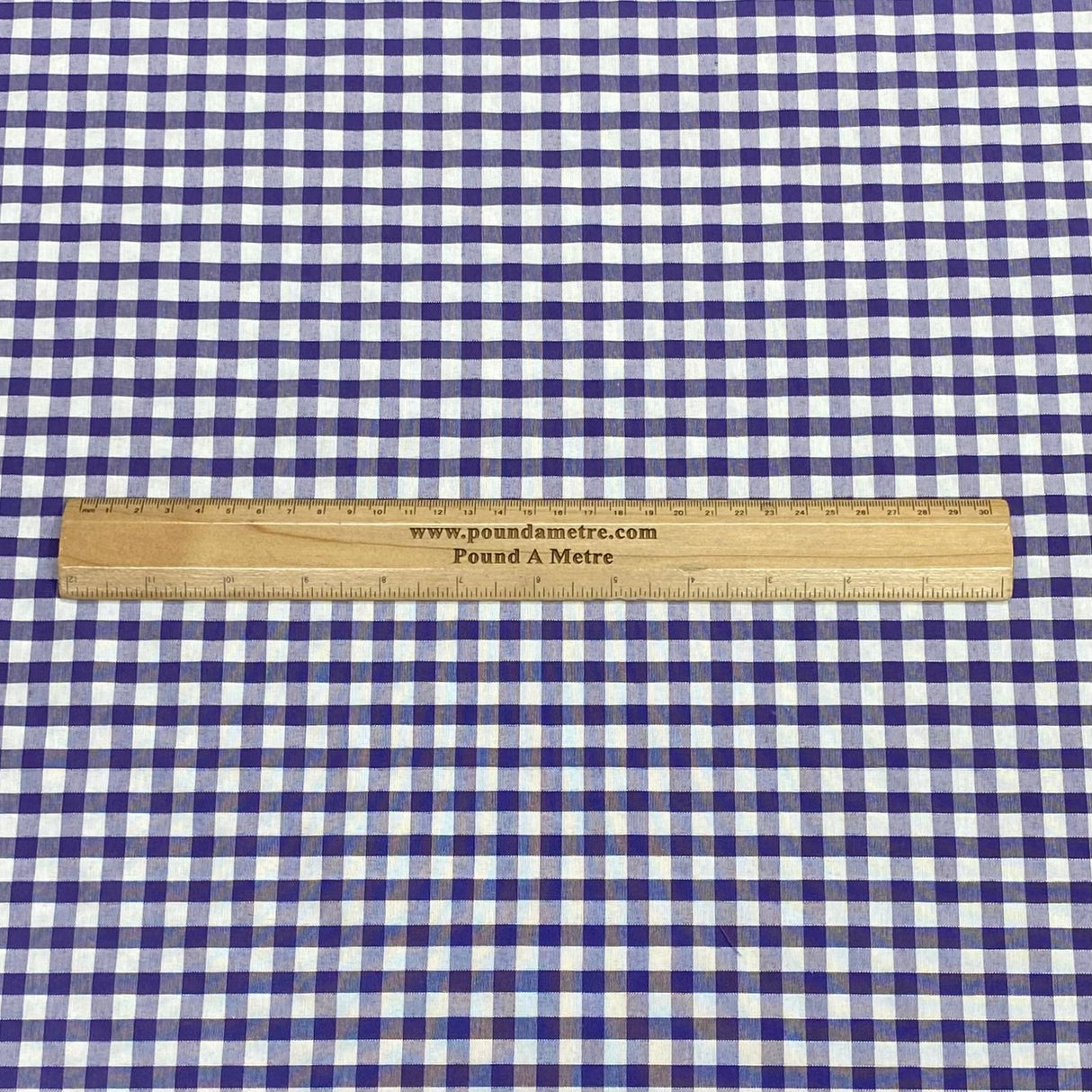 Per Metre Super Soft Polycotton Gingham 45" Wide (Navy& White)