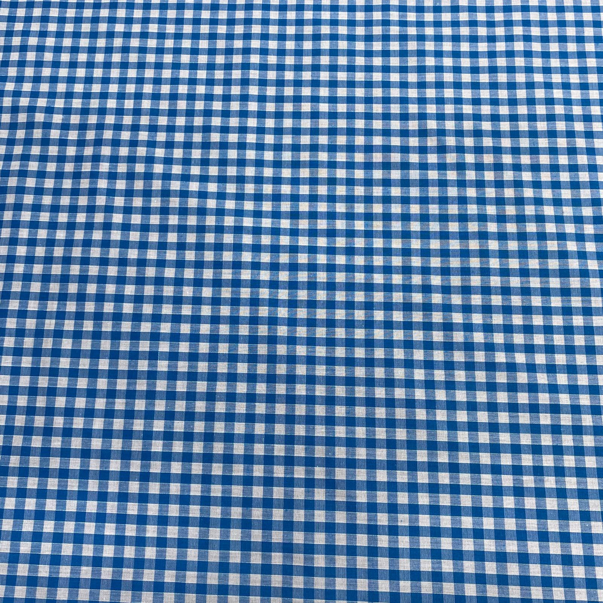 Per Metre Super Soft Polycotton Gingham 45" Wide (Turquoise & White)