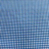 Per Metre Super Soft Polycotton Gingham 45" Wide (Turquoise & White)