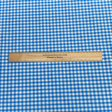 Per Metre Super Soft Polycotton Gingham 45" Wide (Turquoise & White)
