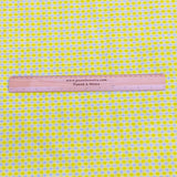 Per Metre Super Soft Polycotton Gingham 45" Wide (Yellow & White)