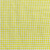 Per Metre Super Soft Polycotton Gingham 45" Wide (Yellow & White)