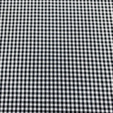 Per Metre Super Soft Polycotton Gingham 45" Wide (Black & White)