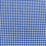 Per Metre Super Soft Polycotton Gingham 45" Wide (Royal& White)