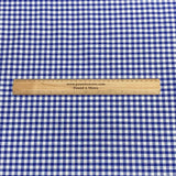 Per Metre Super Soft Polycotton Gingham 45" Wide (Royal& White)