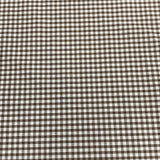 Per Metre Super Soft Polycotton Gingham 45" Wide (Brown & White)