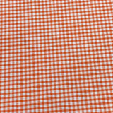 Per Metre Super Soft Polycotton Gingham 45" Wide (Orange & White)