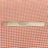 Per Metre Super Soft Polycotton Gingham 45" Wide (Orange & White)