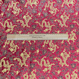 Per Metres Oriental Chinese Brocade - 45" Wide - (Red)