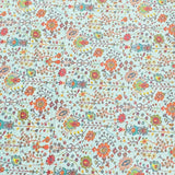3 Metres, Luxury Dressmaking 100% Digital Printed Cotton Lawn- 55" (Sky Blue)