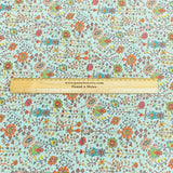 3 Metres, Luxury Dressmaking 100% Digital Printed Cotton Lawn- 55" (Sky Blue)