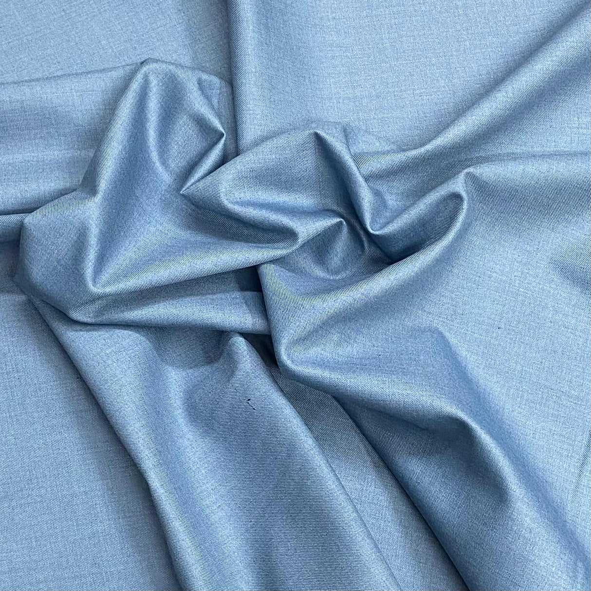 Per Metre Made For England Rayon Suiting 58" Wide - (Stonewashed Denim)