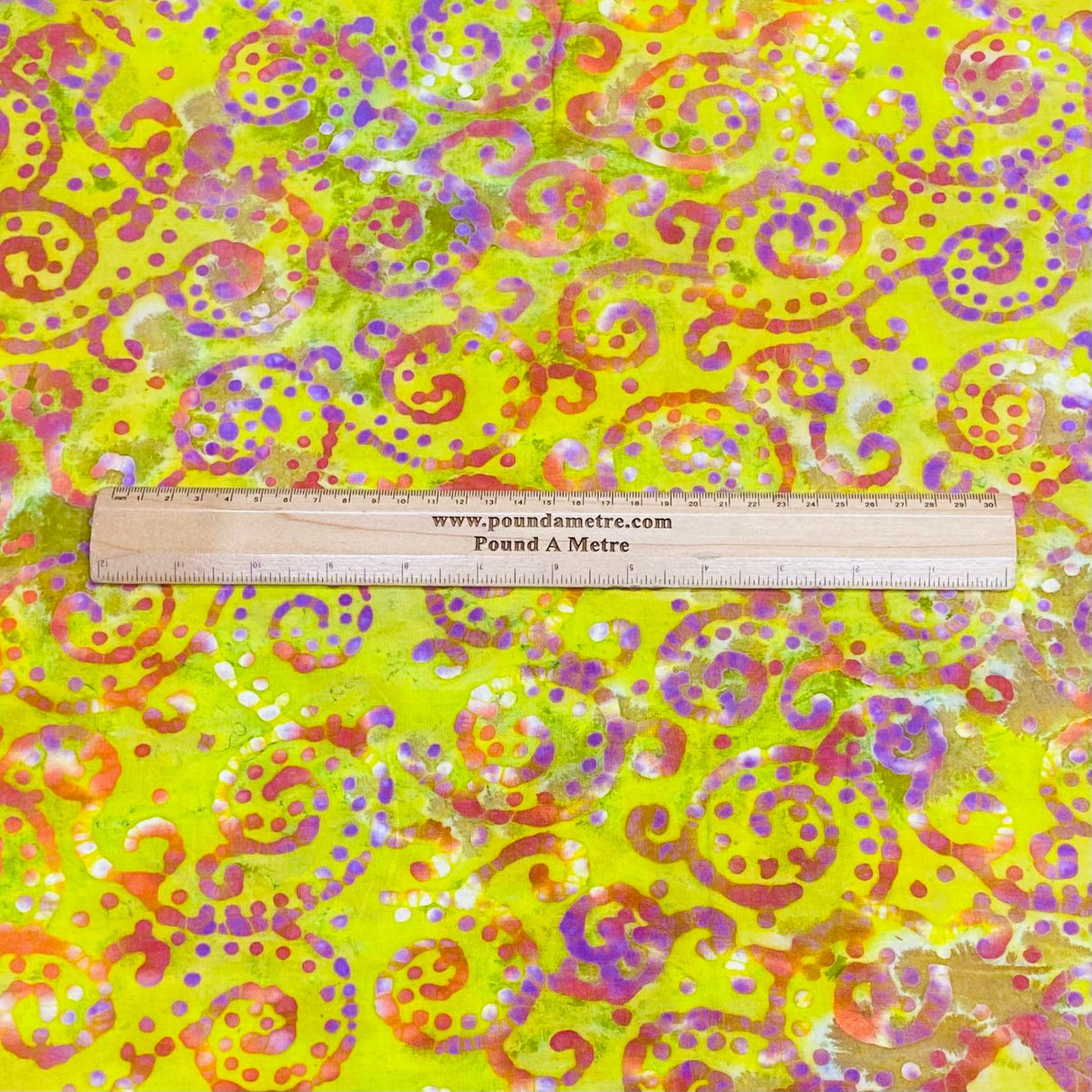 Premium Quality 100% Cotton Batik - 45" Wide (Yellow)