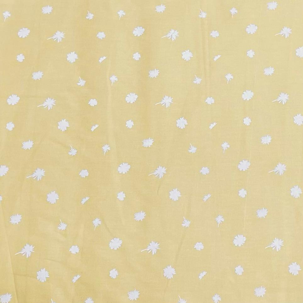 Per Metre Premium Quality Floral Drill  58" (Yellow)
