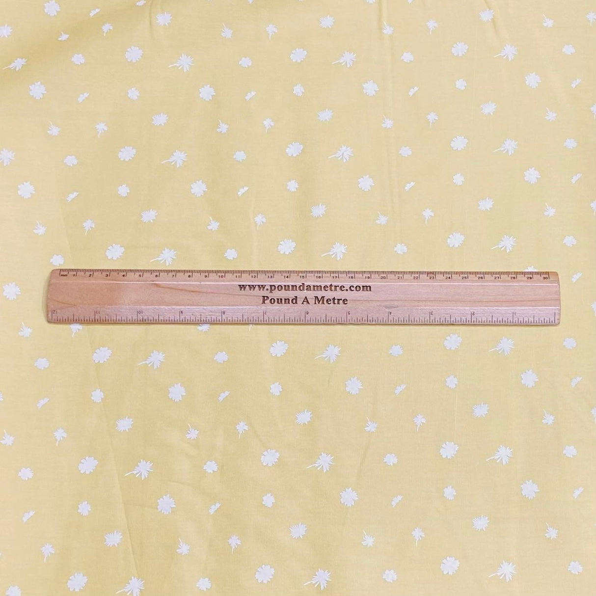 Per Metre Premium Quality Floral Drill  58" (Yellow)